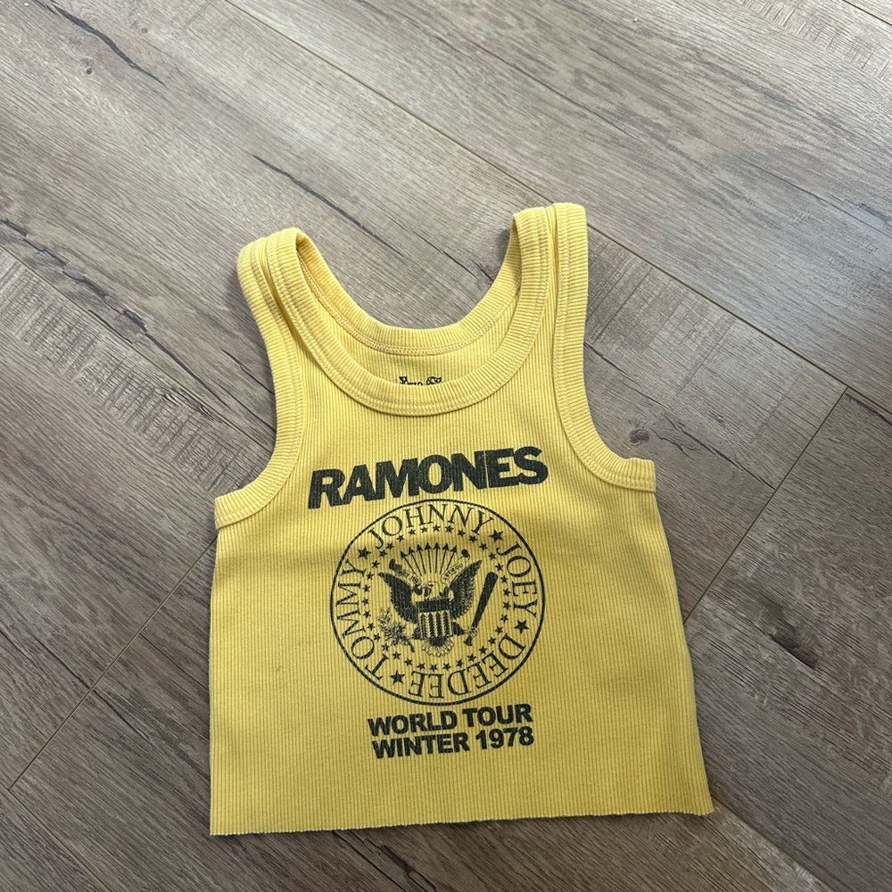 Rowdy Sprout Yellow Ramones Tank Top